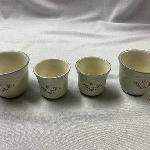 Pfaltzgraff Heirloom 2 Votive tea light candle holders, 2 custard cups